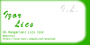 izor lics business card